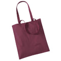 Burgundy - Front - Westford Mill Bag For Life Long Handle Tote Bag