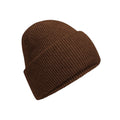 Walnut - Front - Beechfield Unisex Adult Classic Deep Cuffed Beanie