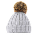 Light Grey - Back - Beechfield Baby Pom Pom Chunky Beanie