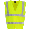 Hi Vis Yellow - Front - PRORTX Childrens-Kids Hi-Vis Waistcoat