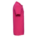 Fuchsia - Side - Russell Mens Stretch Polo Shirt