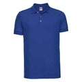 Bright Royal Blue - Front - Russell Mens Stretch Polo Shirt