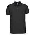 Black - Front - Russell Mens Stretch Polo Shirt