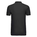 Black - Back - Russell Mens Stretch Polo Shirt