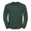 Bottle Green - Front - Russell Mens Spotshield Heavy Duty Crew Neck Sweatshirt