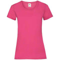 Fuchsia - Front - Fruit of the Loom Womens-Ladies Valueweight Heather Lady Fit T-Shirt