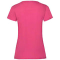 Fuchsia - Back - Fruit of the Loom Womens-Ladies Valueweight Heather Lady Fit T-Shirt