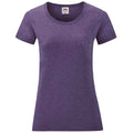 Heather Purple - Front - Fruit of the Loom Womens-Ladies Valueweight Heather Lady Fit T-Shirt