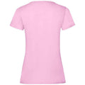 Light Pink - Back - Fruit of the Loom Womens-Ladies Valueweight Heather Lady Fit T-Shirt