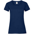 Navy - Front - Fruit of the Loom Womens-Ladies Valueweight Heather Lady Fit T-Shirt