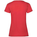 Red - Back - Fruit of the Loom Womens-Ladies Valueweight Heather Lady Fit T-Shirt