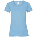 Sky Blue - Front - Fruit of the Loom Womens-Ladies Valueweight Heather Lady Fit T-Shirt