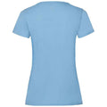 Sky Blue - Back - Fruit of the Loom Womens-Ladies Valueweight Heather Lady Fit T-Shirt