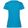 Azure Blue - Back - Fruit of the Loom Womens-Ladies Valueweight Heather Lady Fit T-Shirt