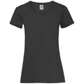 Black - Front - Fruit of the Loom Womens-Ladies Valueweight Heather Lady Fit T-Shirt