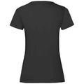 Black - Back - Fruit of the Loom Womens-Ladies Valueweight Heather Lady Fit T-Shirt