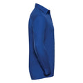 Bright Royal Blue - Side - Russell Collection Mens Poplin Easy-Care Long-Sleeved Shirt