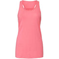 Neon Pink - Front - Bella + Canvas Womens-Ladies Flowy Racerback Tank Top