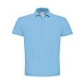 Light Blue - Front - B&C Mens ID.001 Cotton Polo Shirt