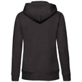 Black - Back - Fruit of the Loom Womens-Ladies Premium Hooded Lady Fit Hoodie