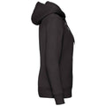 Black - Side - Fruit of the Loom Womens-Ladies Premium Hooded Lady Fit Hoodie