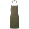 Olive - Front - Premier Unisex Adult Artisan's Choice Canvas Double Pocket Apron