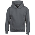 Charcoal - Front - Gildan Childrens-Kids Heavy Blend Hoodie