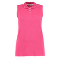 Raspberry-White - Front - GAMEGEAR Womens-Ladies Sleeveless Polo Shirt