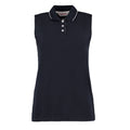 Navy-White - Front - GAMEGEAR Womens-Ladies Sleeveless Polo Shirt