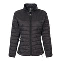 Black - Front - Burnside Women's Element Puffer Jacket