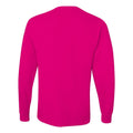 Cyber Pink - Back - JERZEES Dri-Power Long Sleeve 50-50 T-Shirt