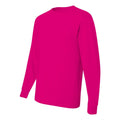 Cyber Pink - Side - JERZEES Dri-Power Long Sleeve 50-50 T-Shirt