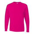 Cyber Pink - Front - JERZEES Dri-Power Long Sleeve 50-50 T-Shirt