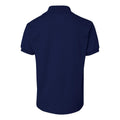 Navy - Back - Hanes Youth Ecosmart Jersey Polo