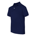 Navy - Side - Hanes Youth Ecosmart Jersey Polo