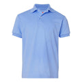 Light Blue - Front - Hanes Youth Ecosmart Jersey Polo