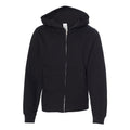 Black - Front - Independent Trading Co. Youth Midweight Full-Zip Hooded Sweatshirt