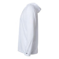 White - Side - Badger B-Core Hooded Long Sleeve T-Shirt