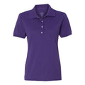 Deep Purple - Front - JERZEES Women's Spotshield 50-50 Polo