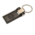 Black-Rose Gold - Back - Chelsea FC Crest Leather Keyring