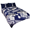 Navy-White - Front - Tottenham Hotspur FC Childrens-Kids Official Patch Football Crest Duvet Set