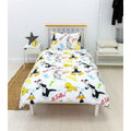 White-Blue - Lifestyle - Looney Tunes Gang Rotary Duvet Cover Set
