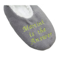 Martini Is The Answer - Side - Foxbury Womens-Ladies Drink Motif Slipper Socks