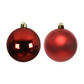 Red - Back - Kaemingk Shatterproof Plain Christmas Baubles (Pack Of 4)