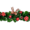 Red-Green - Front - Premier Christmas Dressed Garland