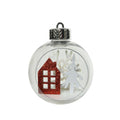 Clear-Red-White - Front - Kaemingk Shatterproof Snow Globe Bauble