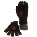 Black-Red - Front - Nottingham Forest FC Childrens-Kids Knitted Gloves