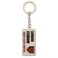 Silver-White-Claret Red - Front - West Ham United FC Street Sign Metal Keyring