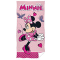 Pink-White-Black - Front - Disney Minnie Mouse Beach Towel