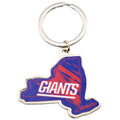 Blue-Red - Front - New York Giants State Shaped Keyring